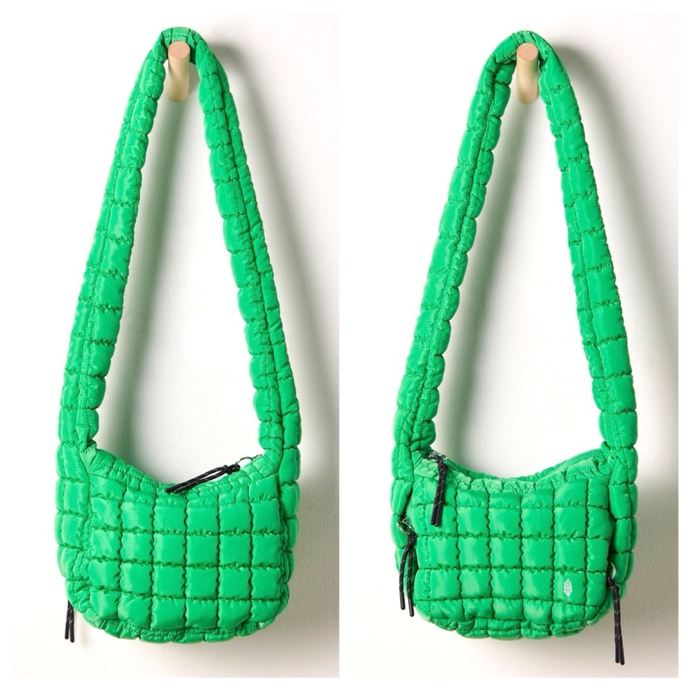 NWT Free People Movement Quilted Baby Carryall Crossbody Bag in Kelly Green - Picture 2 of 12